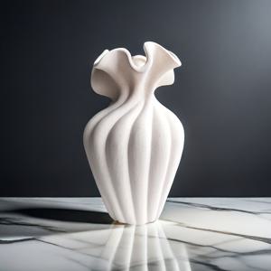 TEMU 1개의 소박한 세라믹 꽃병, 수제 판타지 줄무늬 패턴, 매끄러운 내부 거친 외부, 가정 장식, 사무실 수경 재배, 파티 선물을 위한 장식용 꽃병 - 실린더 모양, 전기 또는 배터리 필요 없음