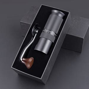 TEMU CONQUECO 핸드 커피 그라인더 - 미세 분쇄를 위한 조절 가능 설정, 대용량, 외부 숫자 조절, 스테인리스 스틸 재질, 드립 커피, 및 프렌치 프레스에 적합, 세척 용이