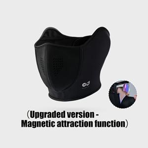 TEMU 자전거용 자석 클로저 겨울용 페이스 마스크 - 방풍, 따뜻한 플리스 안감, 스키 및 로드 사이클링용 쉬운 액세스 디자인, 블랙|마스크|자전거