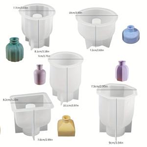 TEMU 창의적인 꽃병 실리콘 몰드 5개 세트 - DIY 화분 공예 장식, 콘크리트 석고 에폭시 수지 주조 몰드, 가드닝 , 수공예품,스타일리시한 장식품,예술적 디자인,정밀 주조,재사용 가능한 몰드,공예 용품,DIY 취미 애호가들,창의적인 예술가들