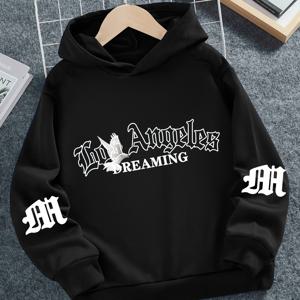 TEMU 새로운 가을과 겨울 캐주얼 패션 후디, 트렌디한 대학 스타일을 특징으로 하는 멋진 만화 새 프린트가 있습니다.