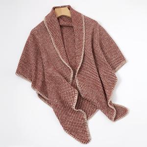 TEMU 여성용 패션 체크무늬 대형 삼각 스카프 - 포근한 폴리에스터, 일상 및 캐주얼 외출용 다용도 숄, 헤어 스카프