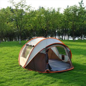 TEMU 1pc 자동 팝업 텐트, 휴대용 야외 캠핑 텐트 3대 보트 코티지 디자인, 5-8인용 하이킹 및 여행용으로 적합한 공원 캠핑 텐트, 280cm*210cm*120cm