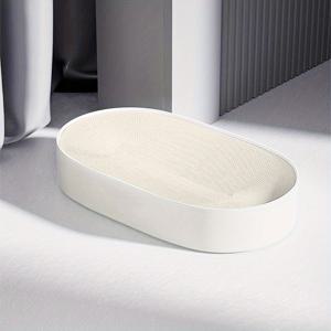 TEMU 1개의 WhiskerWonders 골판지 고양이 스크래치 보드 - 벌집 모양 고양이 스크래치 둥지, 털이 빠지지 않는 타원형 고양이 스크래처 침대, 내구성 있는 발톱 갈이 보드