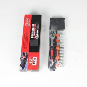 TEMU 12개 1/4인치 래칫 소켓 렌치 세트, 10개 소켓 4-13mm, 2방향 퀵 릴리즈 래칫 핸들 및 연장 바, 자동차, 보트, , 자전거 수리, 먼지 제거를 위한 비전기 수동 공구 키트 - 가구 및 파티오 사용에 다재다능