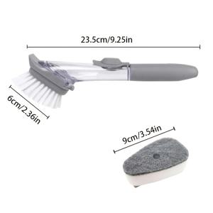 TEMU 쉬운 세척 비누 분사식 접시 브러쉬 세트, 스펀지 포함 - 냄비, 팬 및 주방 싱크대에 완벽함