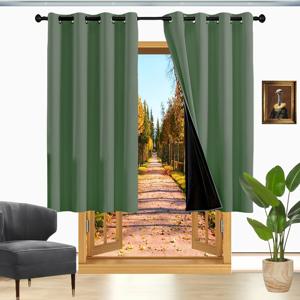 TEMU 1개 검은색 커튼, 단열 안감 - 튼튼하고 가벼운 암막 창문 커튼, 침실, 거실, 사무실용 반투명 프라이버시 패널 - 세탁기 사용 가능한 창문 장식, 홈 데코, 스타일리시 커튼, 내구성 좋은 원단