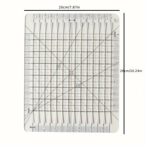 TEMU 6/12인치 투명 아크릴 퀼트 커팅 자 - DIY 공예용 정밀 바느질 & 패치워크 템플릿, 노란 손잡이와 검은 손잡이, 패브릭 정렬 및 DIY 프로젝트에 완벽, 바느질 용품 액세서리