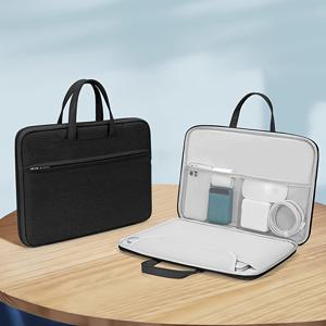 TEMU 튼튼한 옥스포드 원단 노트북 슬리브 손잡이 포함, 지퍼 클로저 및 다중 수납공간, 출퇴근 및 여행용 스타일리시 파스텔 핑크 디자인, 다양한 인치 노트북 보호|노트북파우치