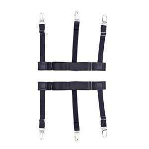 TEMU 2개 Kedofe 남성용 조절 가능한 탄력 있는 셔츠 고정 클램프 - 미리터리 스타일 내구성 폴리에스터 가터 벨트, 정장 및 전문 행사용, 셔츠 액세서리, 스테인리스 버튼