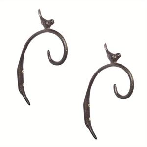 TEMU 1개/2개 미국 레트로 새 모양 헤비 캐스트 아이언 벽걸이 후크, 실내 차고 벽 울타리 설치에 적합, 화분, 랜턴, 옷, 열쇠, 일상 도구, 크리스마스, 발렌타인데이, 생일, 이사 선물, 후크에 적합