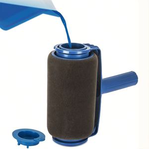 TEMU 다용도 스폰지 롤러 브러시 - 가정용 자체 피딩 라텍스 페인트 롤러, 벽, 콘크리트, 목재 및 고무 표면에 이상적, 벽 페인팅 도구 | 스폰지 롤러 브러시 | 내구성 있는 브러시 헤드, 벽 페인팅 브러시