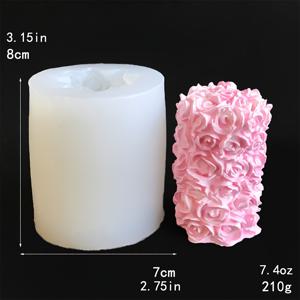 TEMU DIY 실리콘 모양 장미/ 칼럼 원형 촛불 석회질 디퓨저 돌 도자기 장식 모양