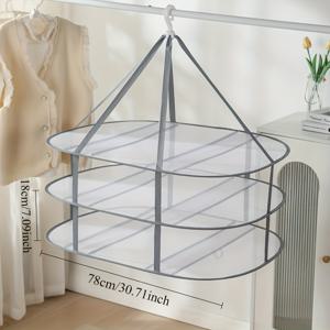 TEMU 옷과 양말을 위한 투명 메쉬 선반을 갖춘 다용도 천 건조대 - 집에서 사용하기 위한 공간 절약 디자인, 선반 바구니|빨래건조대