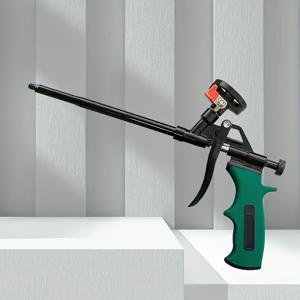 TEMU 1pc 알루미늄 합금 폼 확장 총 - 폴리우레탄 트리거 스프레이 펌프가 있는 튼튼한, 가벼운 금속 caulking 도구, 문, 창 및 유리 간격을 봉인하기 위해 가정 개조/도이 프로젝트에 이상적, 전문가 및 호비스트에게 적합