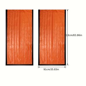 TEMU 2개 세트 비상 생존용 슬리핑백 - 내구성 강한 보온 휴대용 쉼터, 지퍼형 개방 & 공기 통풍구, 즉시 설치 가능, 조립 불필요, 캠핑, 하이킹, 눈사태, 겨울 비상용 - 레드 & 블랙 아웃도어 생존 장비, 단층 텐트 디자인, 컴팩트 & 가벼운 무게로 보관 용이, 비상 대비 및 야외 모험에 이상적, 겨울 쉼터,겨울 텐트|텐트