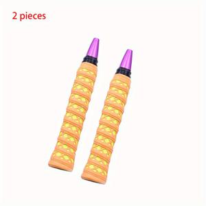 TEMU 2개의 복합색상 공기 드래곤 뼈 디자인을 갖춘 배드민턴 라켓 그립 세트, 땀 흡수, 미끄럼 방지, 통기성, 충격 흡수 랩 테이프.