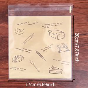 TEMU CJORWYN 101개 빵 토스트 봉투 - 봉투, 재사용 가능한 자체 접착 밀봉 플라스틱 봉투, 식품 접촉 안전 쿠키 포장 선물 봉투, 스낵 파우치 - DIY 프로젝트 & 추수감사절 크리스마스 축하, 크리스마스 선물 봉투에 완벽