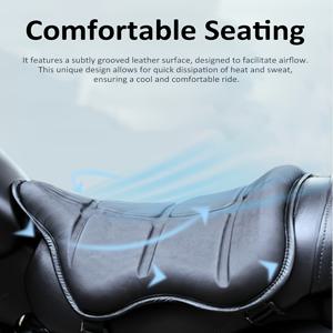 TEMU 1개 핏 젤 충격 흡수 쿠션, PU 가죽 편안한 시트 패드, 쿨하고 따뜻한 라이딩 경험을 위한 에어플로 디자인, 시트 쿠션