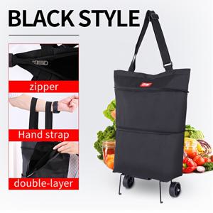 TEMU 접이식 쇼핑 카트 & 트롤리 - 2바퀴 휴대용 핸드 헬드 식료품 카트, 10L 용량, 노인, 가정용, 소매점, 피크닉 및 온라인 쇼핑을 위한 경량 내구성 디자인, 식료품 카트, 피크닉 필수품 수송기, 소형 보관, 튼튼한 바퀴 구조