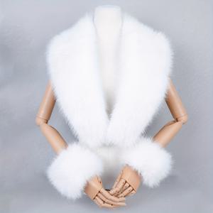 TEMU 여성용 3피스 우아한 인조 퍼 샤울 칼라 세트 - 시크하고 방풍 및 보온, 두꺼운 아크릴 스카프와 커프스, 외출에 완벽, 스타일리시한 블랙, 그린, 핑크, 베이지, 화이트, 퍼플, 겨울 액세서리|시크한 니트웨어|장식용 샤울