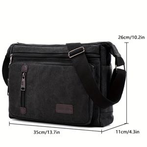 TEMU 남성용 캔버스 크로스바디 백, 캐주얼 메신저 숄더백, 조절 가능한 스트랩, 여행 하이킹용으로 손세탁 가능