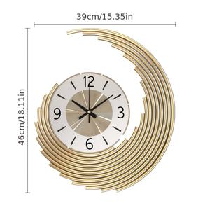 TEMU 현대적인 3D 메탈 벽시계 - 조용한 일본식 쿼츠 , 대형 꽃무늬 디자인, AA 배터리 작동, 소음 없음, 거실 및 침실 장식에 적합, 예술적 숫자, 입체적 디자인