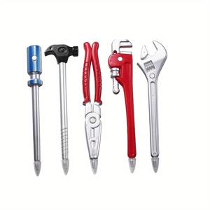 TEMU 신기한 도구 모양 볼펜 5개 세트, 플라스틱 공예용 칼, 전원 없음, 깃털 없음, 생일 및 일반 선물, 크리스마스와 할로윈을 위한 재미있는 장난 선물