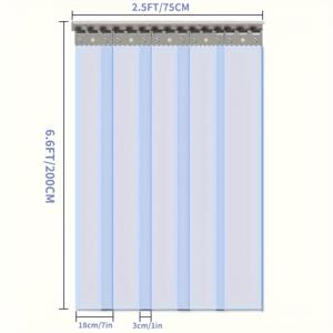 TEMU 3-5개 가정용 도어 커튼 - 투명 PVC 도어 커튼 롤, 상업용 산업용 도어, 냉장고, 냉동고, 차고, 창고에 적합, 투명|냉동고