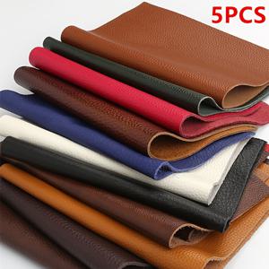 TEMU 다양한 색상의 DIY 가죽 공예용 진짜 가죽 스크랩 5개 세트