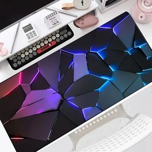 TEMU 대형 3D 라인 게임 마우스 패드 - 미끄럼 방지 고무 베이스, 게이머 및 사무용 컬러 데스크 매트, 게이머를 위한 이상적인 선물