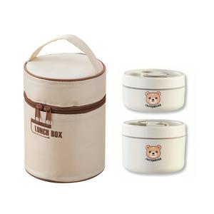 TEMU 뚜껑이 있는 스테인리스 스틸 식품 보관 용기 3개 세트, 누수 방지 벤토 도시락 상자, 전자레인지 사용 가능, 쌓을 수 있는 스낵 및 음식 준비용기, 주방 및 여행용