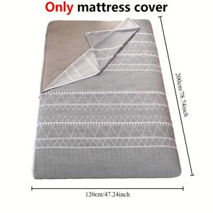 TEMU 1개 futon 매트리스 프로텍터 커버, 일본식 futon 매트리스 프로텍터 커버, 부드러운 니트 폴리에스테르, 기계 세척 가능, 액티브 프린트, 지퍼 클로저, 트윈, 풀, 퀸용|매트리스커버