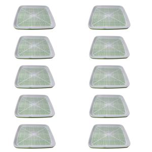 TEMU 10개 세트 모던 그리드 종자 발아 트레이, 경량 플라스틱 마이크로그린 성장 트레이, 대용량 무토 발아 키트, 씨앗, 콩, 밀짚을 위한