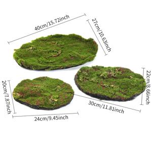 TEMU 1팩 3개 리얼한 이끼 식물 인조 잔디 플록 이끼 블록 | 사이즈 매칭, 폴리에스터 섬유, 공예 및 꽃꽂이용 내구성