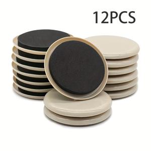 TEMU 10개 대형 가구 이동 글라이더 - 카펫 및 하드우드 바닥용, 자가 접착 패드 의자 및 테이블 이동 패드, 스크래치 방지 바닥 보호대 - 다목적 표면 글라이더로 쉽게 이동, 가구 미끄럼대, 스크래치 방지,내구성 있는 플라스틱 패드,고품질 슬라이더, 디스크,홈 정리용품,인테리어 장식가