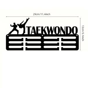 TEMU 1개 세련된 아크릴 태권도 메달 디스플레이 랙 - 설치가 쉬운, 드릴 없는 벽걸이 홀더, 홈 데코용, 스포티한 디자인의 컬러풀 메달 쇼케이스