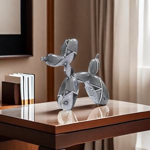 TEMU 1개 아트 데코 레진 풍선 개 조각상, 홈 & 오피스 장식용 알파벳 동물 피규어, 거실, 침실, 욕실, 주방에 다용도, 전기 필요 없음, 새해, , 봄, 크리스마스, 할로윈 장식, 가을 홈 데코 수집 피규어에 이상적