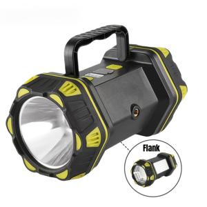 TEMU 다기능 강력 LED 핸드 램프, 대용량 배터리, Type-C 충전, 8가지 조명 모드, 사이드 소프트 라이트 COB 조명, 휴대 간편, 스마트 네 그리드 전원 표시, 야외 여행 모험 조명 도우미, 비상 조명, 캠핑 조명, 컴팩트 디자인, 인체공학적 그립, 장시간 조명, 내구성 플라스틱, 멀티모드 램프, 비상 대비, 캠퍼용