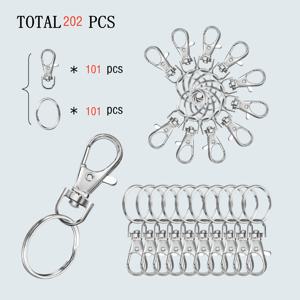 TEMU 102/152/202개 DIY 주얼리 만들기 키체인 키트, 회전 가능한 랍스터 클라스프, 스냅 후크, 다기능 링, 아연 합금, 동전 지갑, 스트랩, 끈, 개 목줄, 크리스마스 & 새해 파티 장식, 내구성, 가방, 자동차 열쇠, 크리스마스 트리, & 생일 선물용 키체인