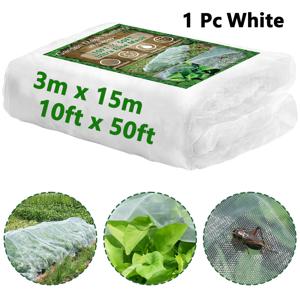 TEMU 3X15M/10X50Ft 크기의 화이트 가든 곤충 넷, 초미세 식물 보호를 위한 디자인, 과수원, 채소, 블루베리 관목을 가드닝에서 덮을 수 있습니다.