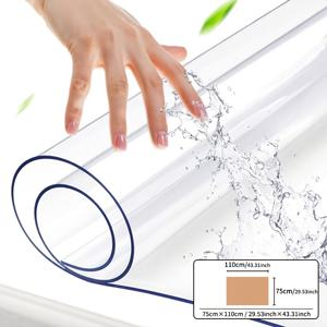 TEMU 1.0mm 두께 투명 PVC 테이블 보호 커버 - 내열성, 스크래치 방지 및 고품질 표면 필름, 주방 및 식탁용 직사각형, 청소 용이 & 내구성 있는 홈 안전 가드 | 다용도 커버