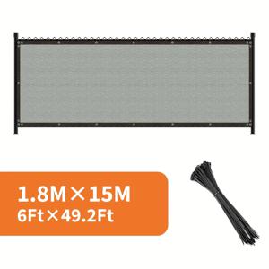 TEMU 델나 1개 프라이버시 펜스 스크린, 150 GSM 헤비듀티 펜스 쉐이드 커버, 그로멧 포함, 90% UV 차단, 수영장, 정원, 파티오, 뒷마당용 - 그레이, 야외 공간 분리기,수영장 구역 스크리닝,야외 프라이버시 스크린,그로멧 펜스 스크린,회색 야외 스크린,강화된 그로밋,뒷마당 소유자들