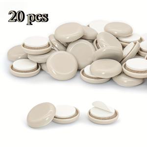 TEMU 가구용 플라스틱 패드 20개 세트 (접착식 뒷면, 0.98인치). 카펫 위에서 쉬운 이동을 가능하게 하며, 작은 의자 다리에게 이상적이며, 바닥을 보호하면서 부드러운 을 제공합니다.