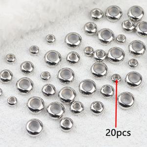 TEMU 20개 스테인레스 스틸 비즈와 실리콘 러버 스페이서, 정밀한 조정에 설계된 비즈입니다. 이 비즈는 DIY 프로젝트, 예를 들어 팔찌와 목걸이에 적합합니다. 크기는 3X6Mm, 4X8Mm, 5X10Mm로 제공됩니다.