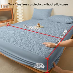 TEMU 1개 모던 침대 시트 - 부드럽고 통기성 좋은 폴리에스터 침대 보호 커버, 지퍼 잠금, 퀸/킹/풀/더블 침대용 세탁기 사용 가능 매트리스 커버, 침구 필수품, 튼튼한 원단, 편안한 침구, 홈 데코레이터