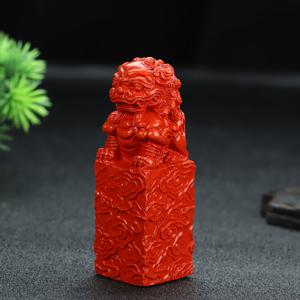 TEMU 자연적인 진주 원석 황제 모래 사자 봉인 장식으로 거실과 공부 책상 장식에 사용할 수 있습니다.