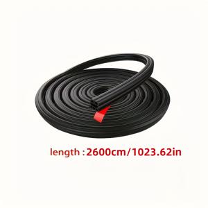 TEMU 85피트 범용 자동차 도어 씰 스트립, 3겹 자가 접착 방수 방음 씰 자동차 창문, 트렁크 및 후드용 - 합성 고무 재질