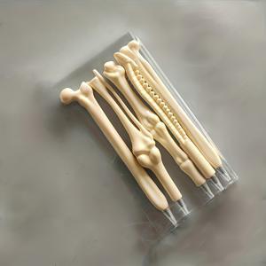 TEMU 5개 뼈 모양의 라운드 볼펜, 인체공학적 타원형 디자인, 중간 펜촉, 플라스틱, 개폐식, 간호사, 의사, 사무용, 의료용 노트북 필기용품에 완벽한 선물