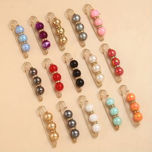 TEMU 15개 세트 우아한 모조 진주 브로치 세트 - 여성용 다용도 허리 집게 핀, 일상 착용 및 선물용으로 완벽, 클래식 스타일, 합금 소재, 스카프 및 쇼울 고정에 이상적, 일상 액세서리|클래식 브로치 디자인|합금 브로치